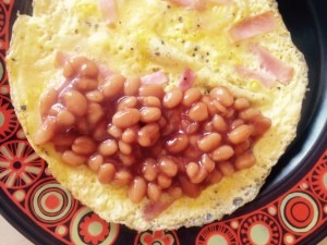 Diana Dors' Breakfast Bean Omelette