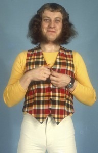 Noddy Holder in tartan waistcoat