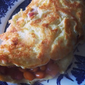 Diana Dors Breakfast Bean Omelette