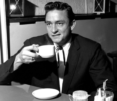 Johnny Cash Drinking Tea