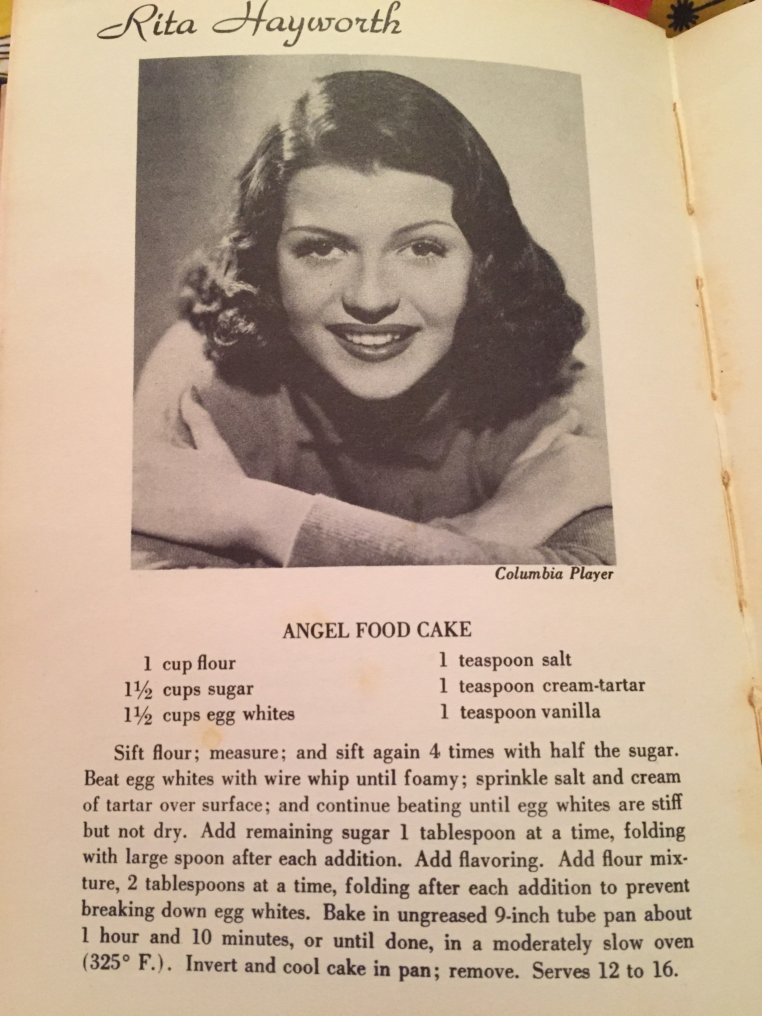 Rita Hayworth’s Angel Food Cake